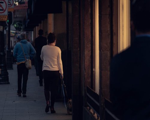 urban life in mexico walking on the street
